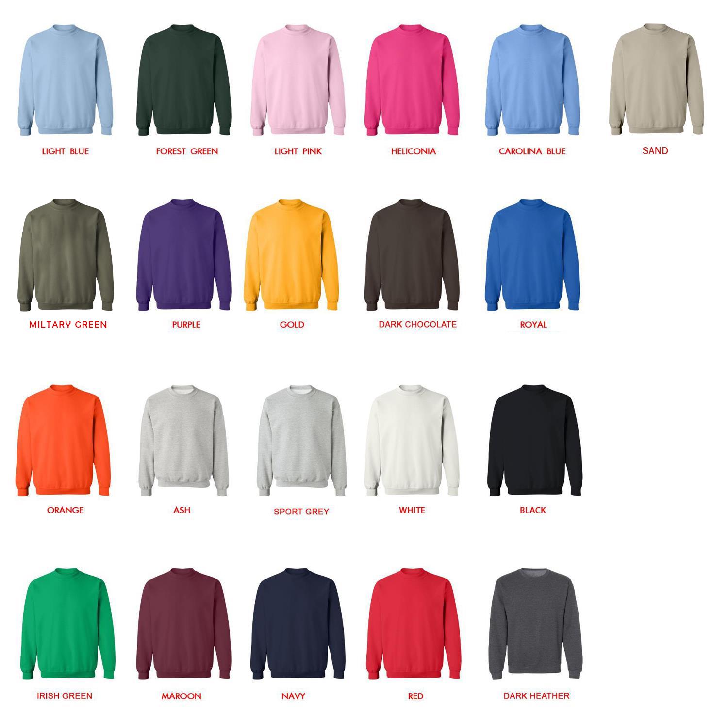 sweatshirt color chart - Ultraman Shop