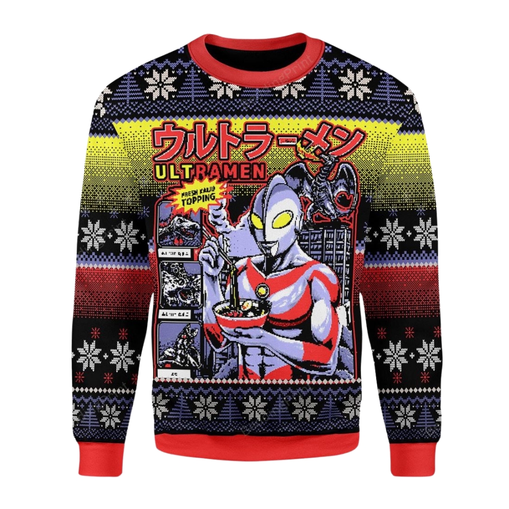 Ultraman UltRamen Ugly Christmas Sweater